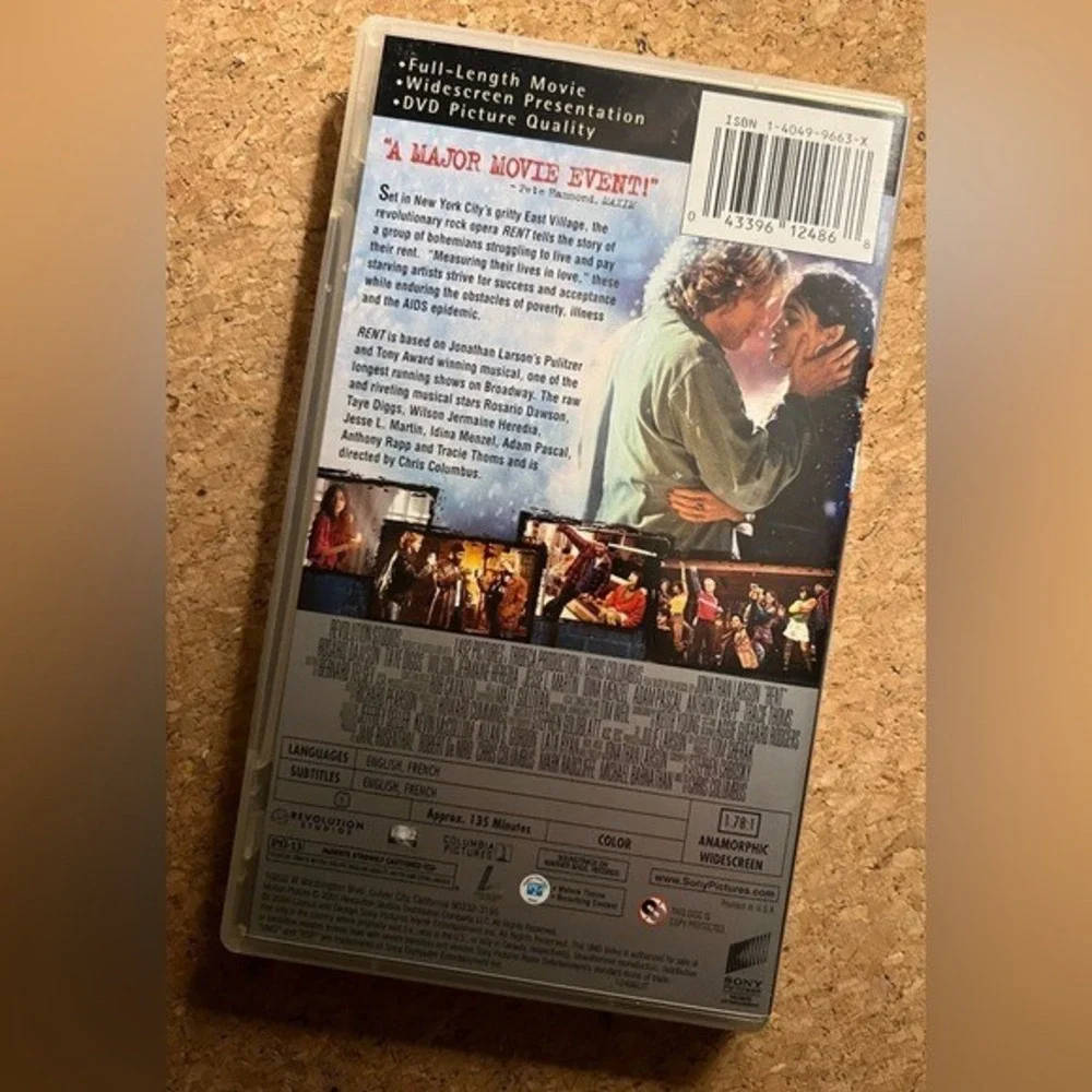 Rent Movie UMD Video for Sony PSP 2005 Widescreen Musical Rosario Dawson